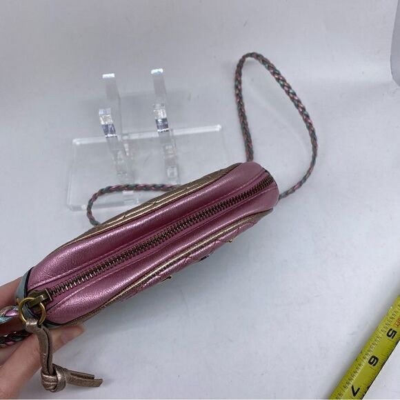 Gucci Women’s Quilted Laminated Calf Skin Multi Color Mini Crossbody Purse - Picture 5 of 6